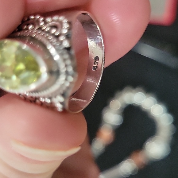 925 lemon quartz ring - Picture 4 of 10